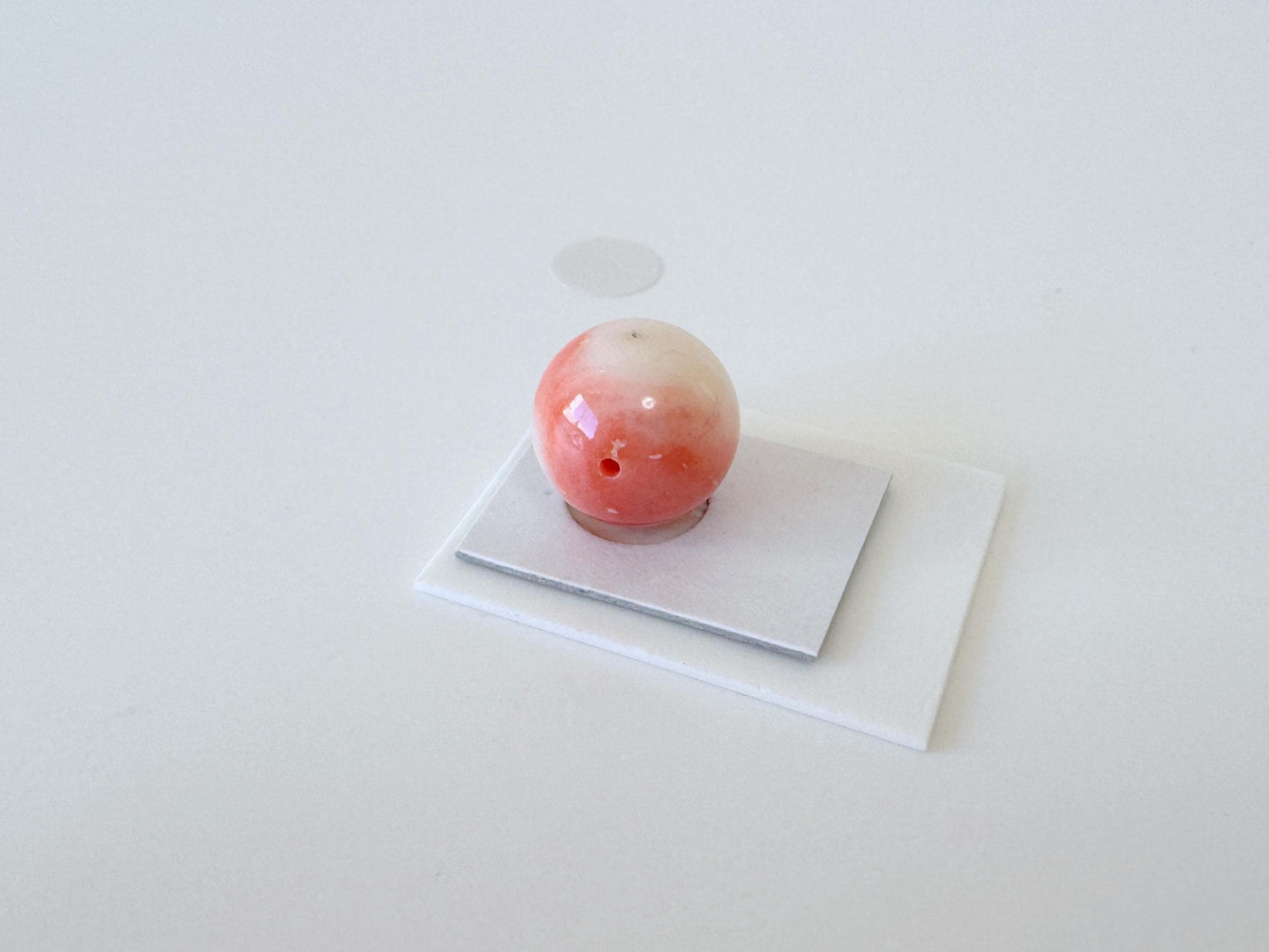 Natural Momo Coral Bead - 11.2mm Orange White Coral, Full Hole Drilled Round Gemstone