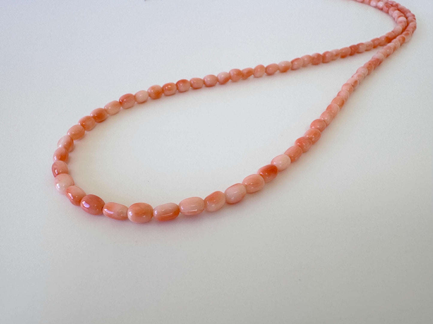 Natural Coral Strand – Deep Sea Coral Pink Orange Rice Shape Beads 3x5mm, 51cm Jewelry Supplies