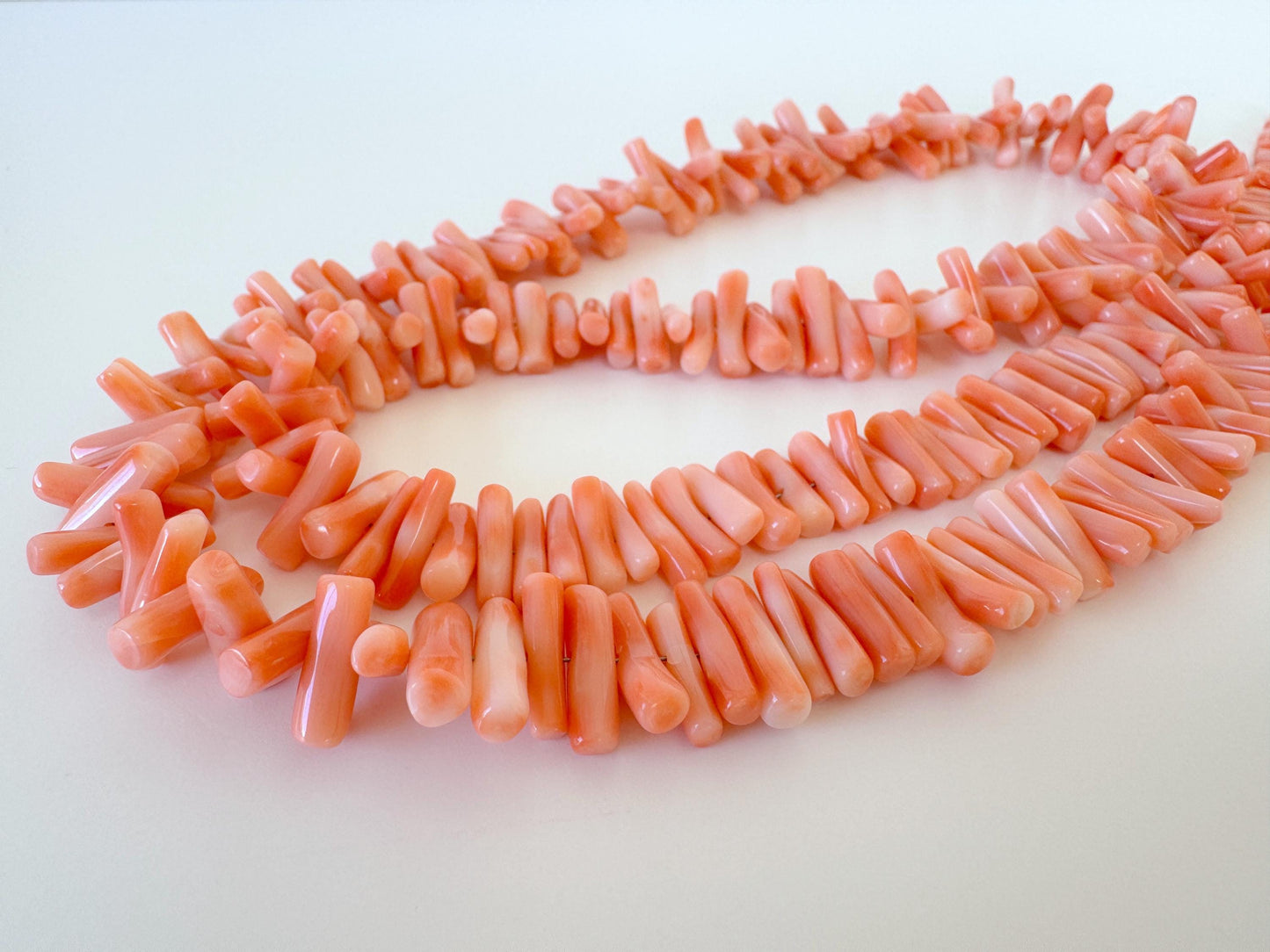 Natural Coral Strand - Pink Orange Deep Sea Coral Branch Strand, 80cm Jewelry Making Beads