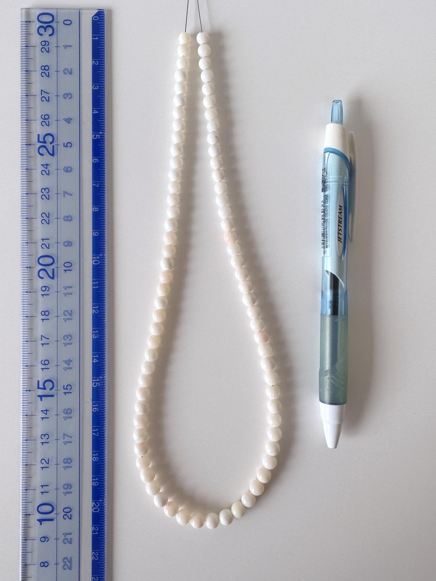 Natural Coral Strand Round Beads: White Coral, 5-6mm, 42cm Length | Genuine, Craft Supplies, Jewelry Making