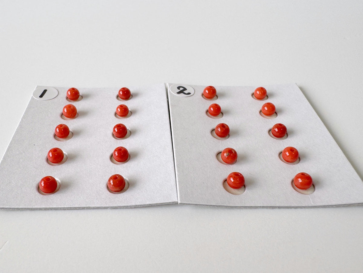 Mediterranean Red Coral Round Loose: Natural Gemstone Beads for Jewelry Making (3.7-4mm, Half-Drilled Hole, Set of 10)