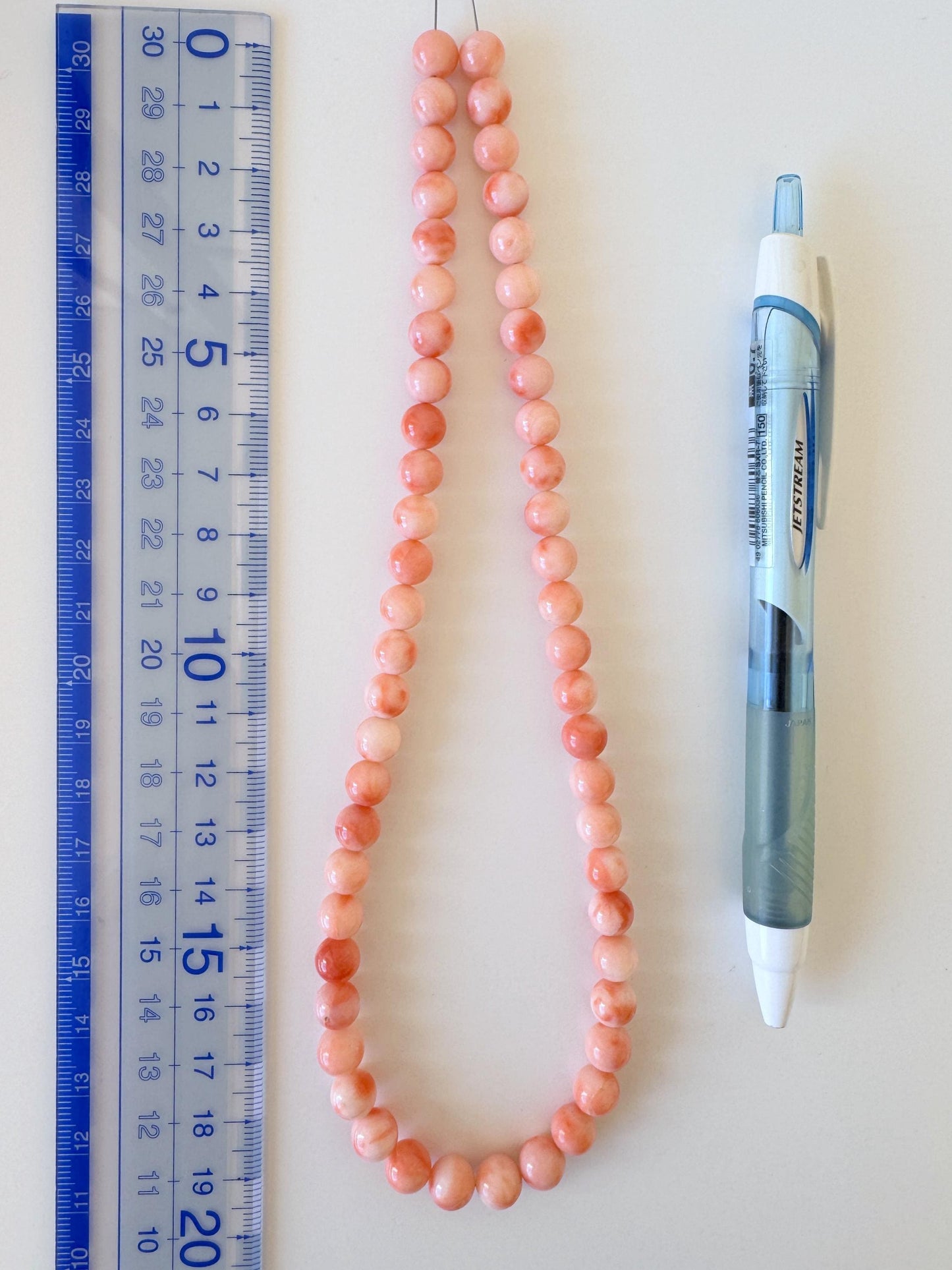 Natural Coral Beads | Genuine Deep Sea Coral 7.5-7.9mm Round Strand for Handmade Jewelry Making, 15.9in