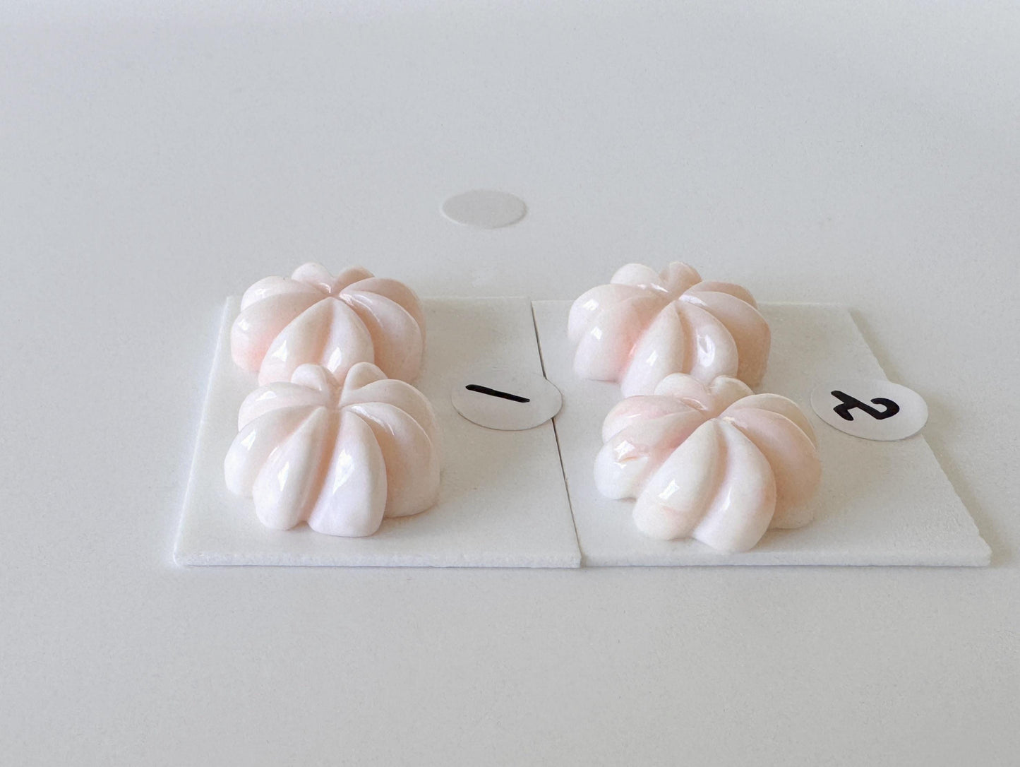 Deep Sea Coral Clover | Light Pink Natural Coral Gemstone Four Leaf Clover For Earrings