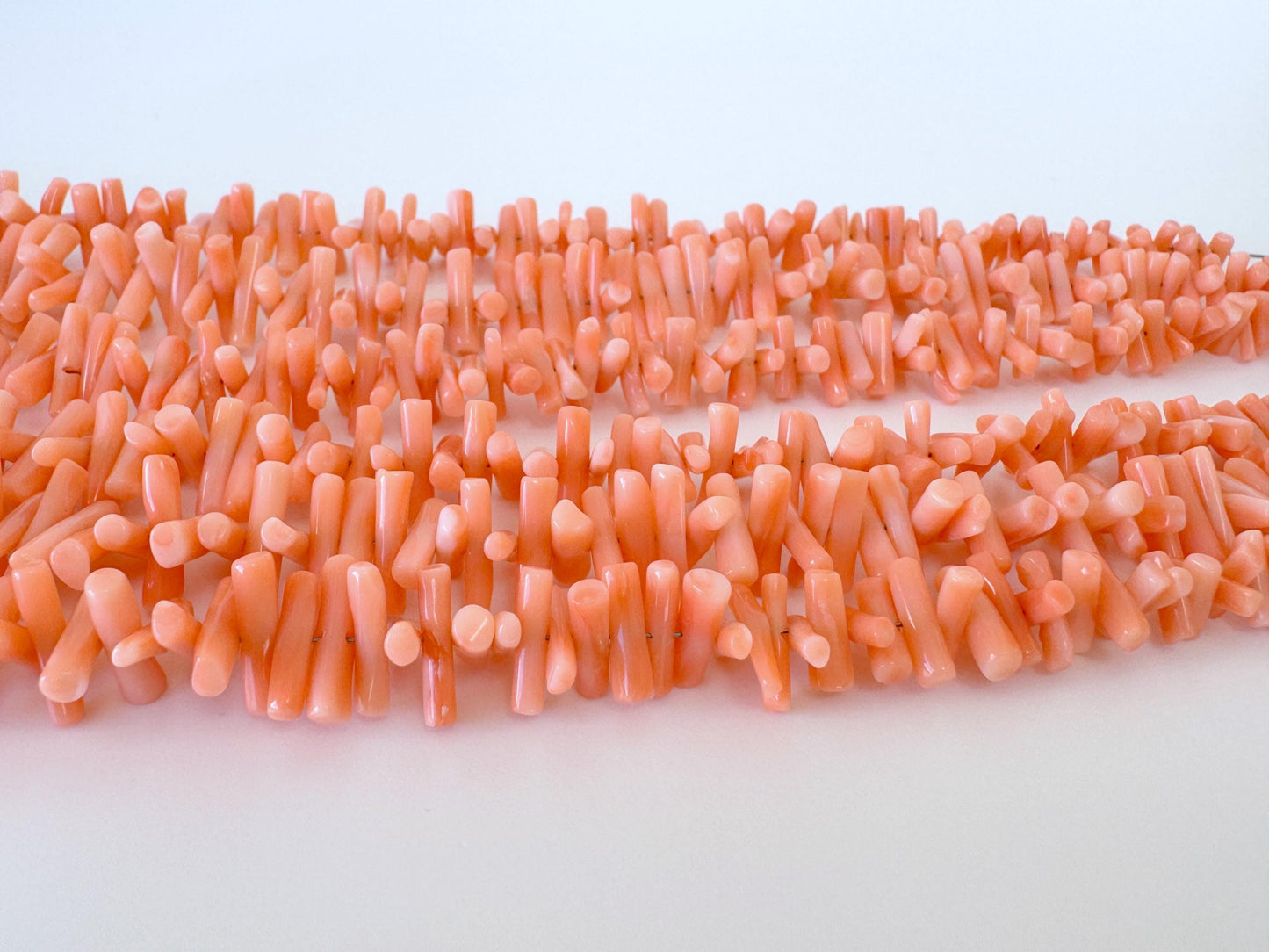 Natural Coral Strands | Small Coral Branches 50cm – Authentic Pink Orange Deep Sea Coral Beads, Per Strand