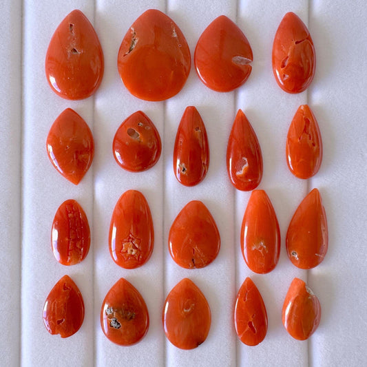 Natural red Mediterranean coral loose natural shape, For jewelry making, Natural color, Value Priced Pack for Defects