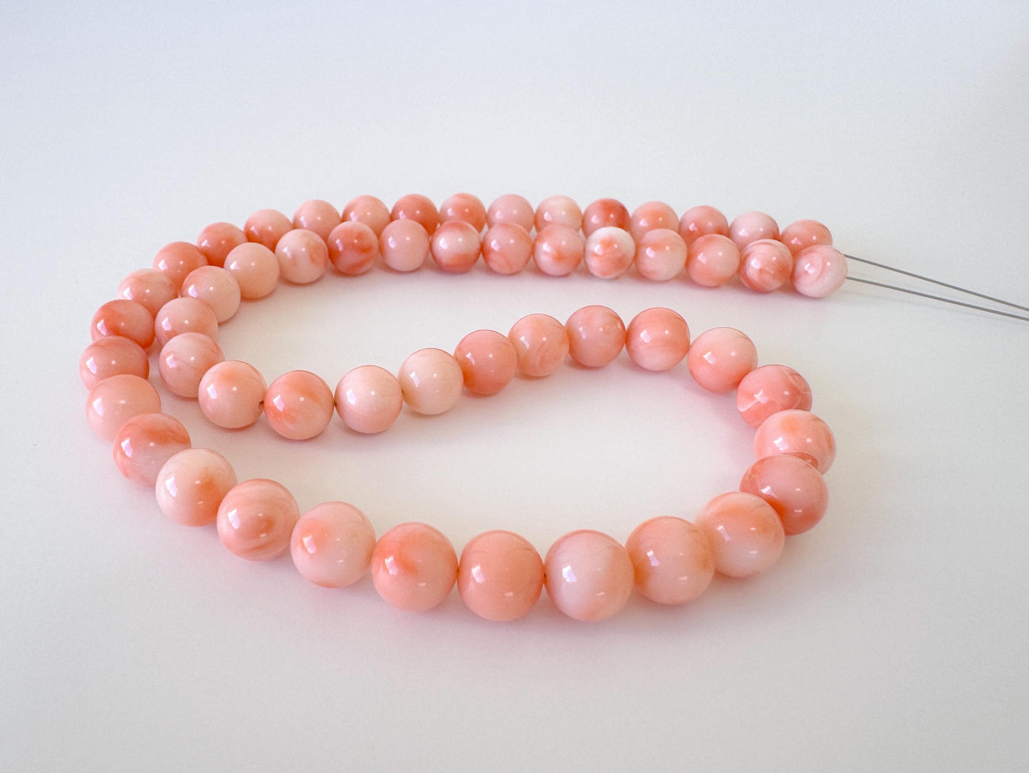Natural Coral Beads | Genuine Deep Sea Coral 7.5-7.9mm Round Strand for Handmade Jewelry Making, 15.9in