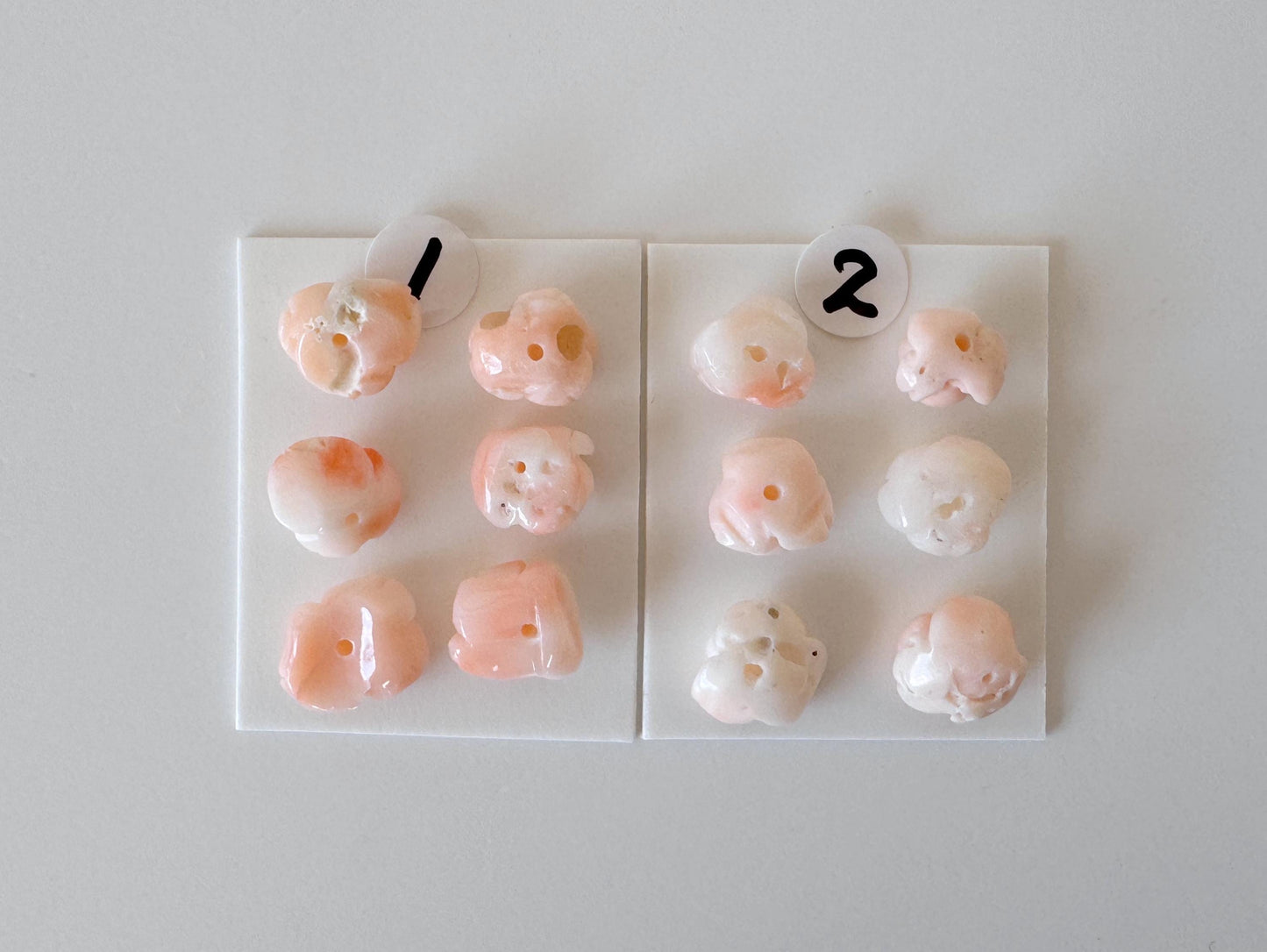 Pink Coral Rose Carvings Set: Deep Sea Jewelry Making (6pcs, 7.5-10mm), Value priced for reason