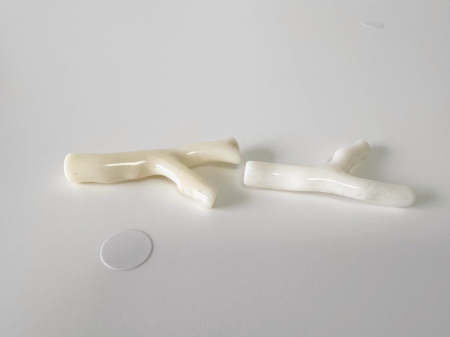 Natural White Coral Branch loose, A Set of 2 Pieces, Hole on top, Natural Color Precious Coral Branch, Genuine Coral for jewelry making