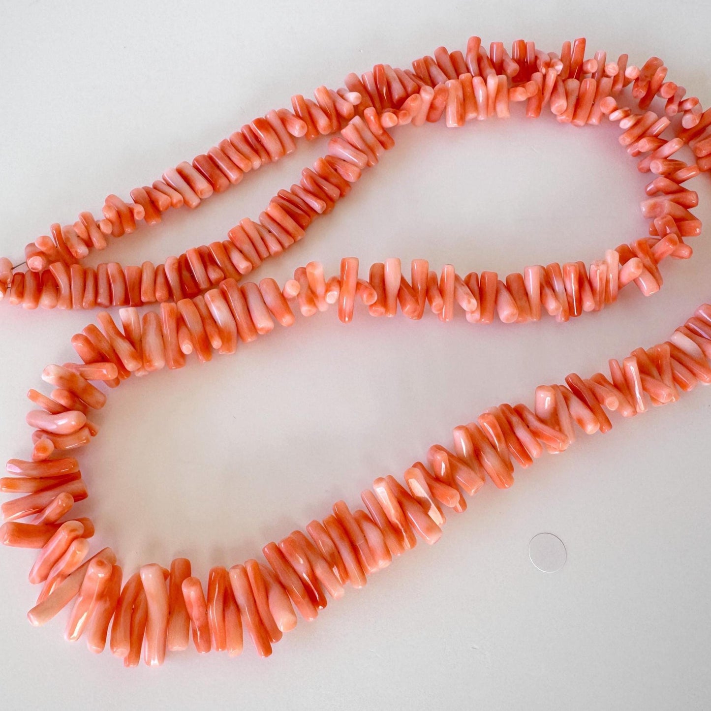 Natural Coral Strand - Pink Orange Deep Sea Coral Branch Strand, 80cm Jewelry Making Beads
