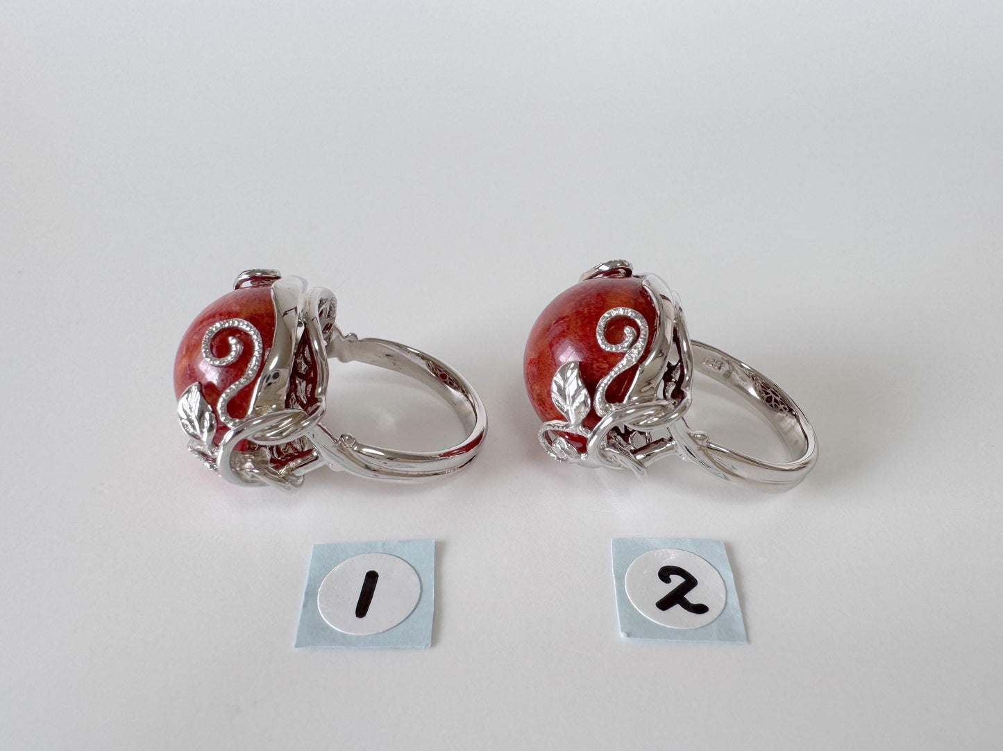 Sponge Coral Ring Half Circle Design: Ocean Inspired Natural Patterned Jewelry (Sterling Silver, Size Jp 11, US 6, UK L, IT 51)