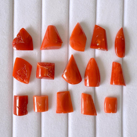 Natural red Mediterranean coral loose natural shape, For jewelry making, Natural color, Value Priced Pack for Defects