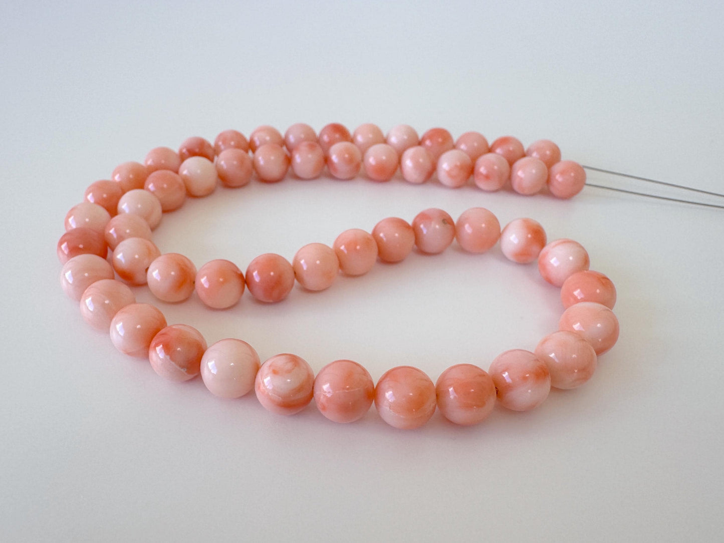 Natural Coral Beads | Genuine Deep Sea Coral 7.5-7.9mm Round Strand for Handmade Jewelry Making, 15.9in