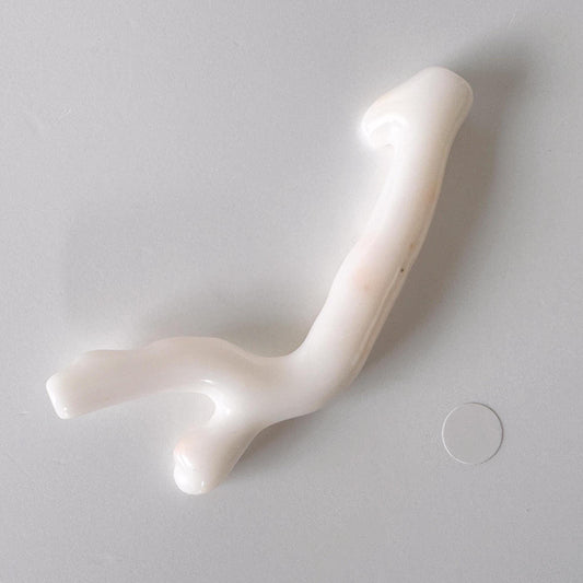 Coral Branch Natural White Jewelry Supply, Genuine Sea Coral (62mm Length, 0.9mm Drilled Hole, Craft Beads)