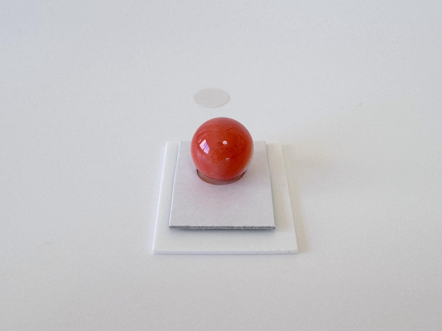 Natural Momo Coral Bead – 10.6mm Orange Round Gemstone | Half Drilled Jewelry Supplies