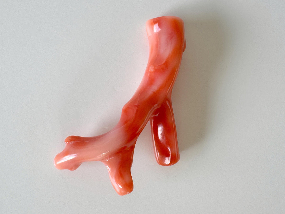 Natural Coral Branch, Pink Orange Deep Sea Coral | 52Mm Top Hole Jewelry Supply