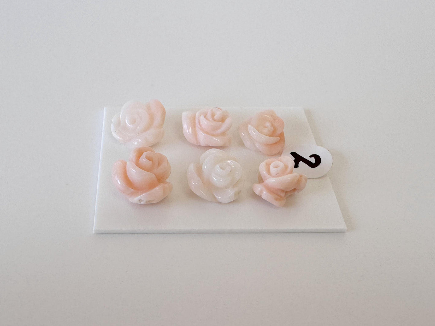 Pink Coral Rose Carvings Set: Deep Sea Jewelry Making (6pcs, 7.5-10mm), Value priced for reason