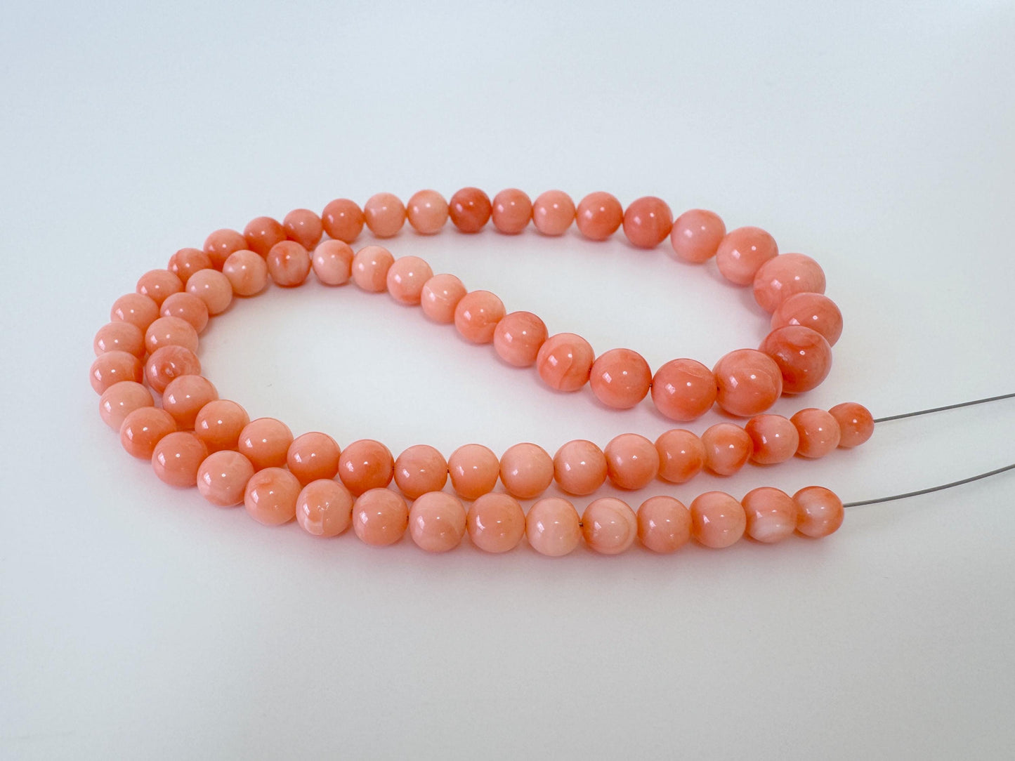 Natural Coral Beads - Pink Orange Deep Sea Coral Strand, 5-9mm Round  Beads for Jewelry Making, 15.9in