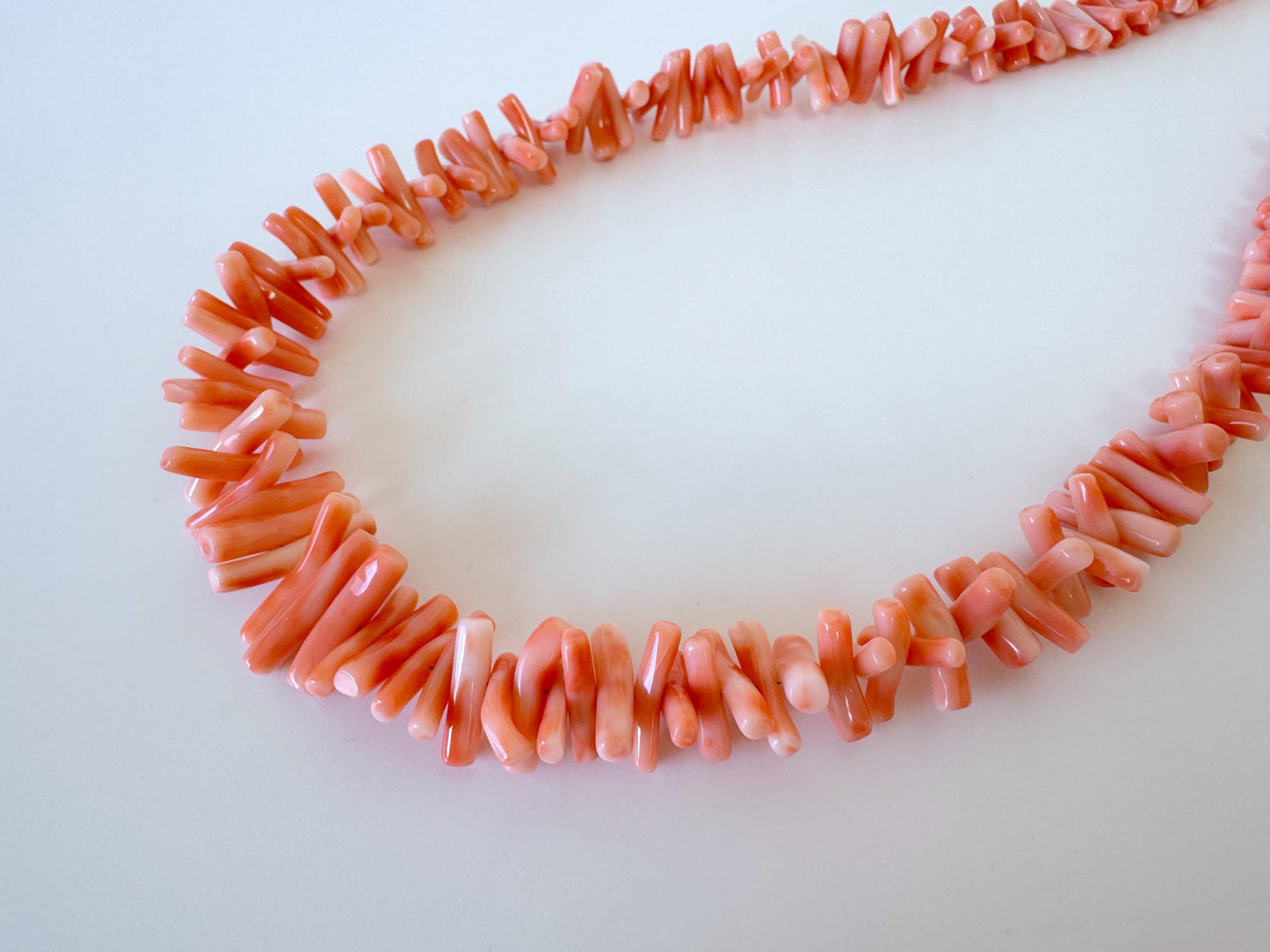Natural Coral Strand - Pink Orange Deep Sea Coral Branch Strand, 80cm Jewelry Making Beads