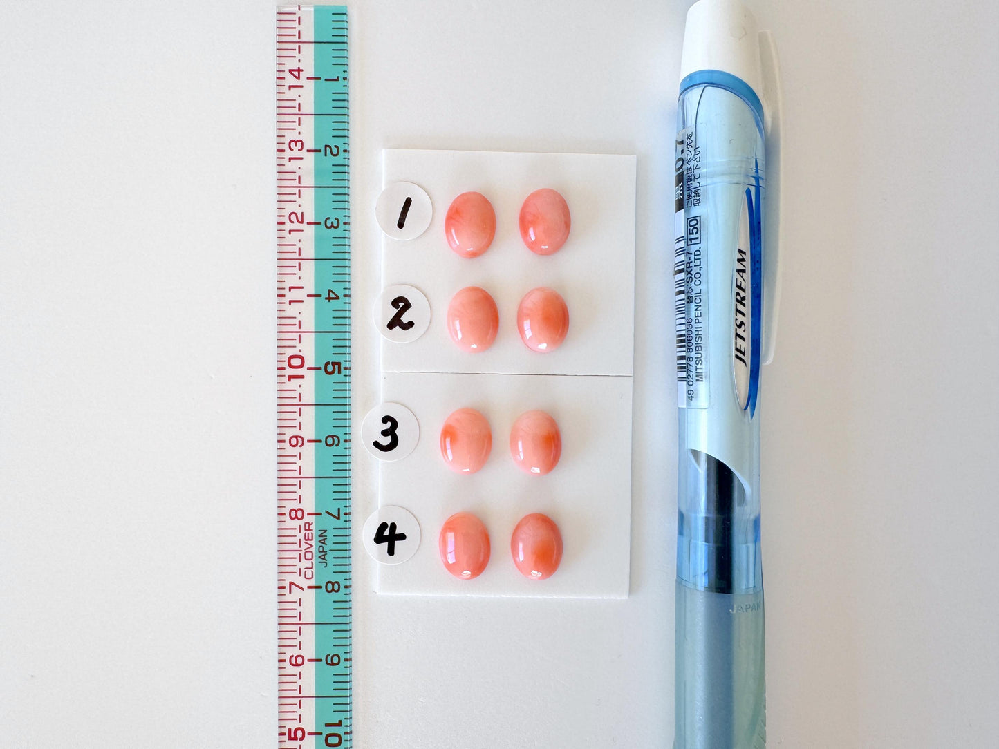 Deep Sea Coral Cabochons: Natural Orange Pink Oval Pair - Genuine Coral, 9x7mm Size, Jewelry Craft Supplies