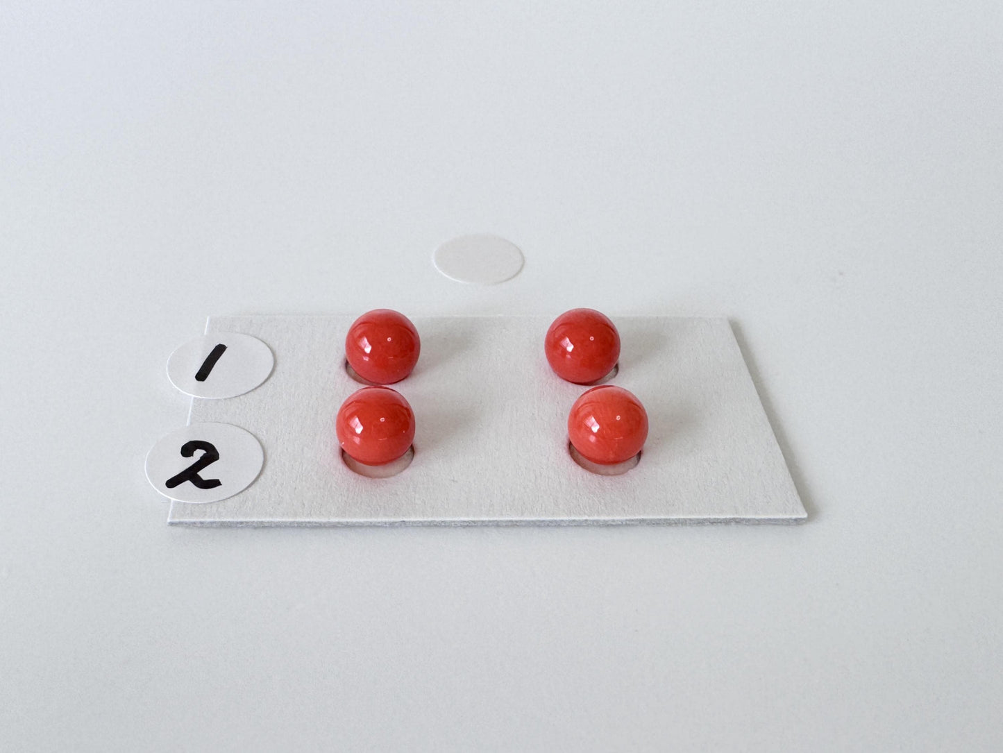 Natural Mediterranean Red Coral Round Loose 5.5-5.7mm with half-drilled hole, for Jewelry Making, Natural Color, Price per Pair