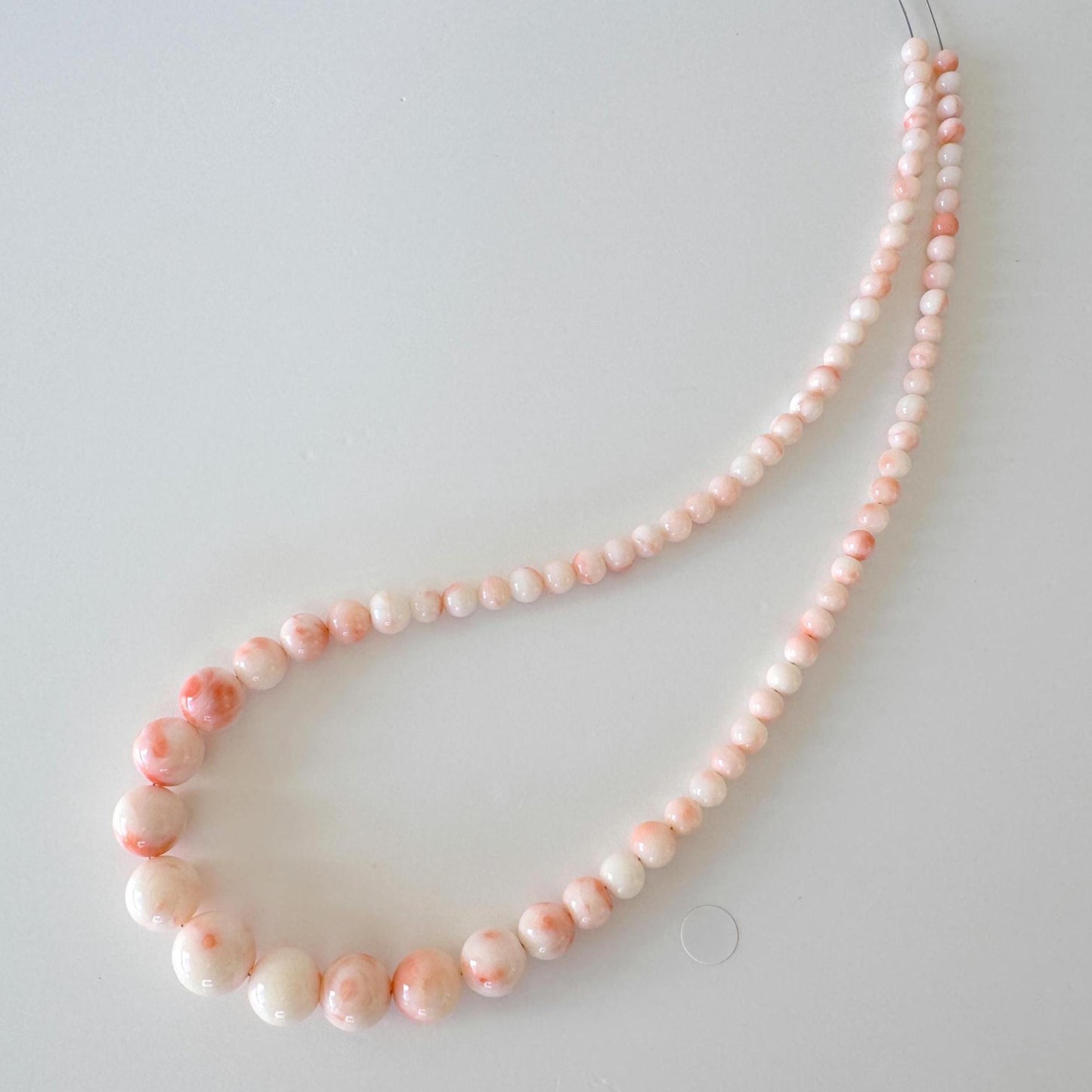 Natural Coral Strand - Deep Sea Coral Round Beads, Pink & Orange Gradation, 4-11.2mm, 15.7in
