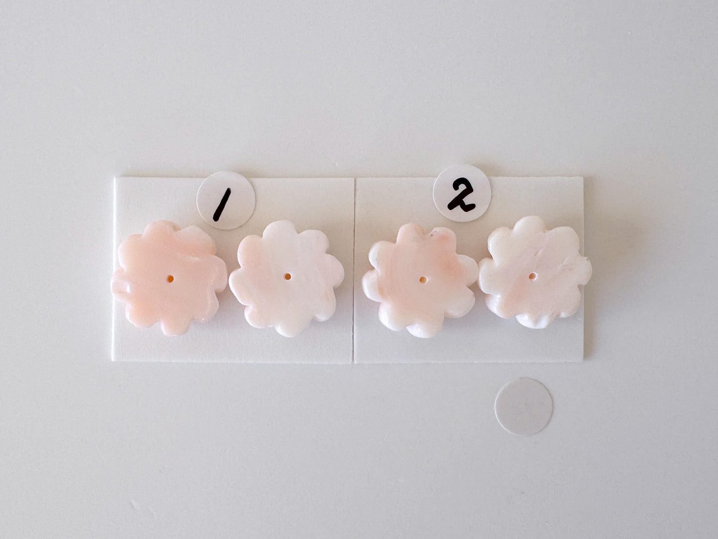 Deep Sea Coral Clover | Light Pink Natural Coral Gemstone Four Leaf Clover For Earrings