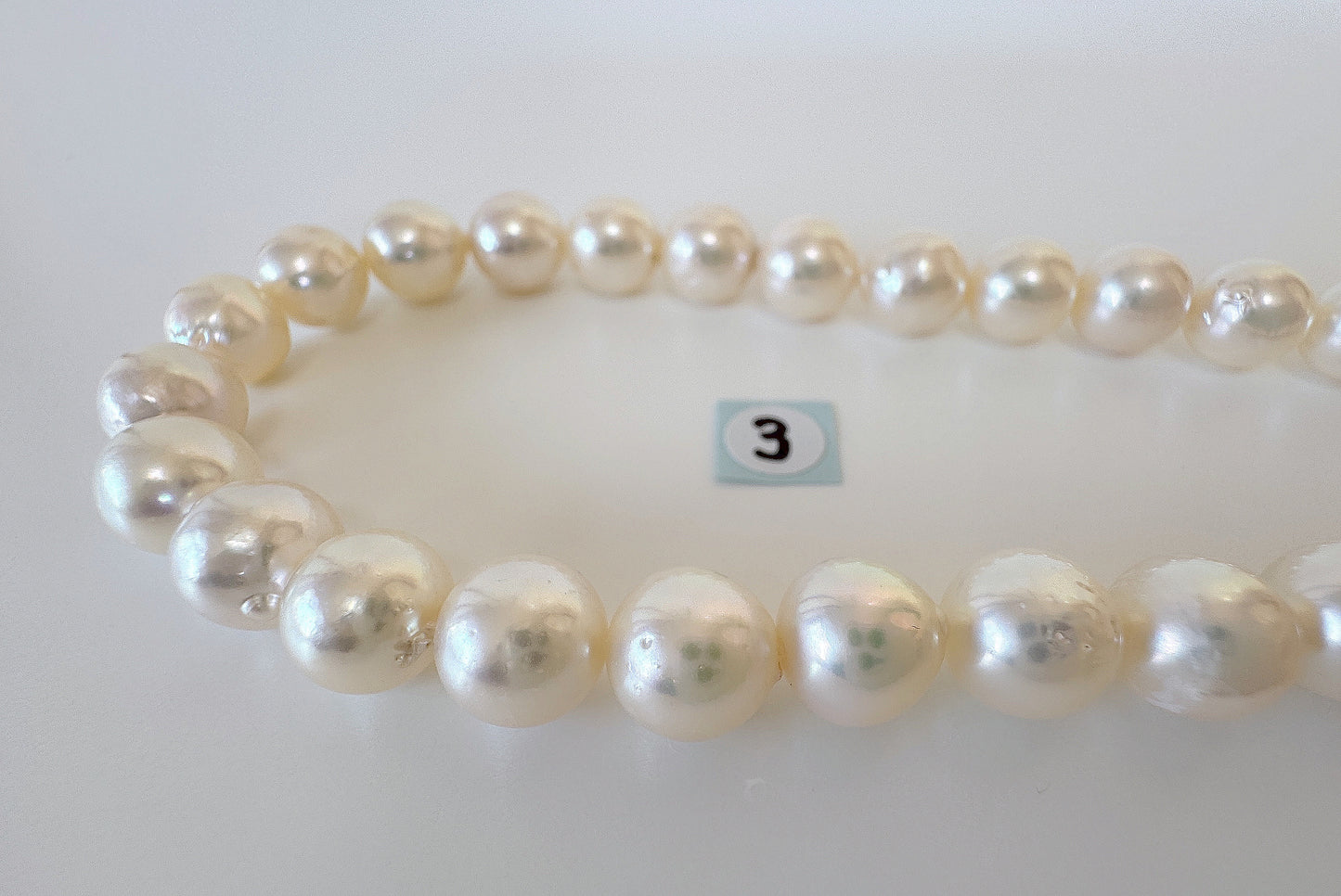 9-9.5mm Japanese Cream White Akoya Pearl, Genuine Akoya Pearl, Full Strand, 40cm , 16", Salt water pearl