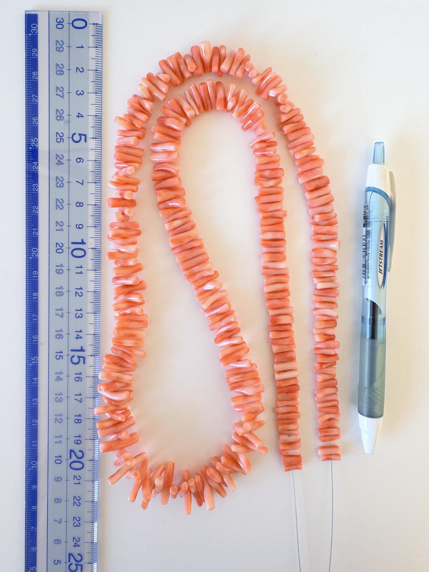 Natural Coral Strand - Pink Orange Deep Sea Coral Branch Strand, 80cm Jewelry Making Beads