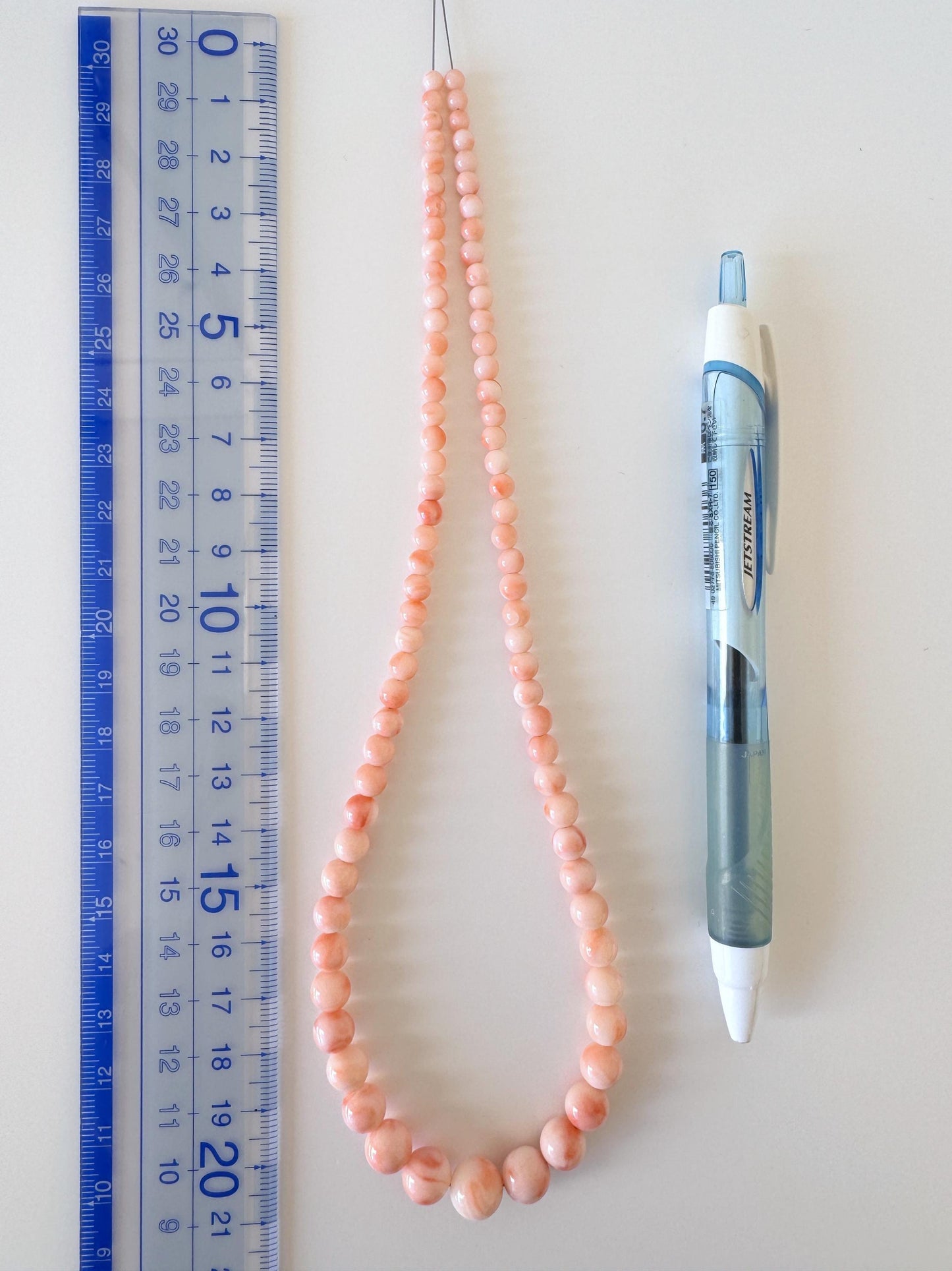 Natural Coral Beads – Deep Sea Coral Bead Strand, Pink Orange, 3.8-9.5mm Round, 42cm Jewelry Supplies