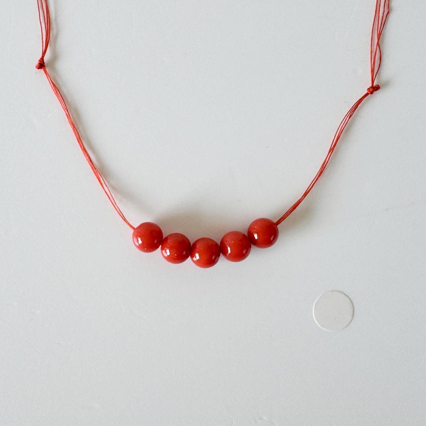 Natural Coral Loose, Mediterranean Red Round Beads | Genuine Beading Parts | 5.8-5.9Mm | 5 Pc