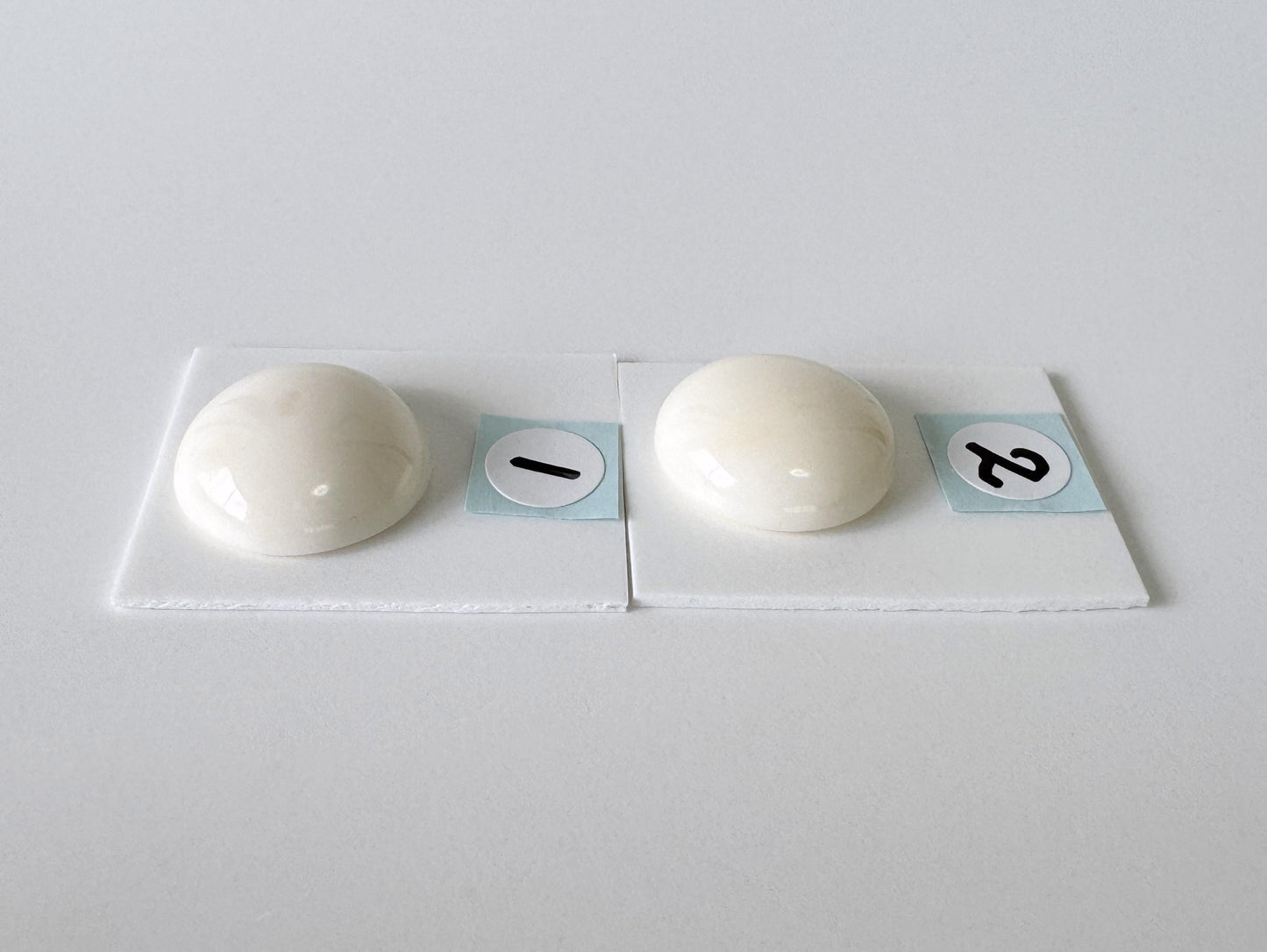 Natural White Coral Round Cabochon Jewelry Supply, 16mm Natural Coral (Half Drilled Hole, Real Gemstone)