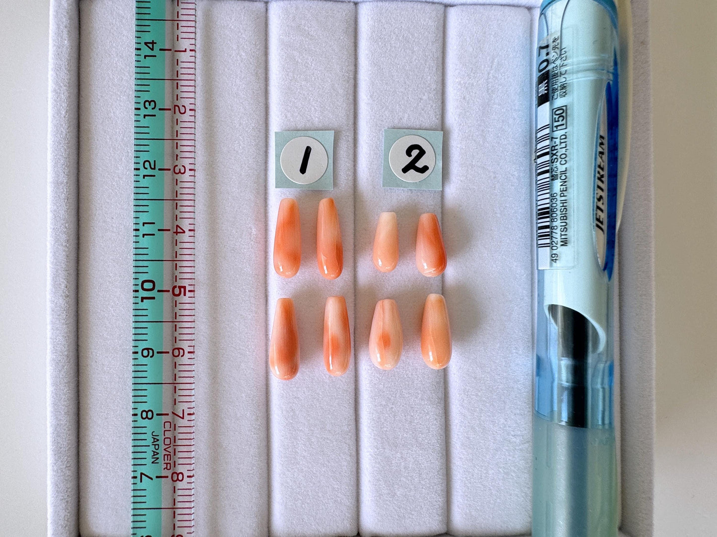 Deep Sea Coral Drop Loose Natural Gemstones, Pink Orange Teardrop (4 Pcs Set, Drilled Hole, 10-13mm Size)