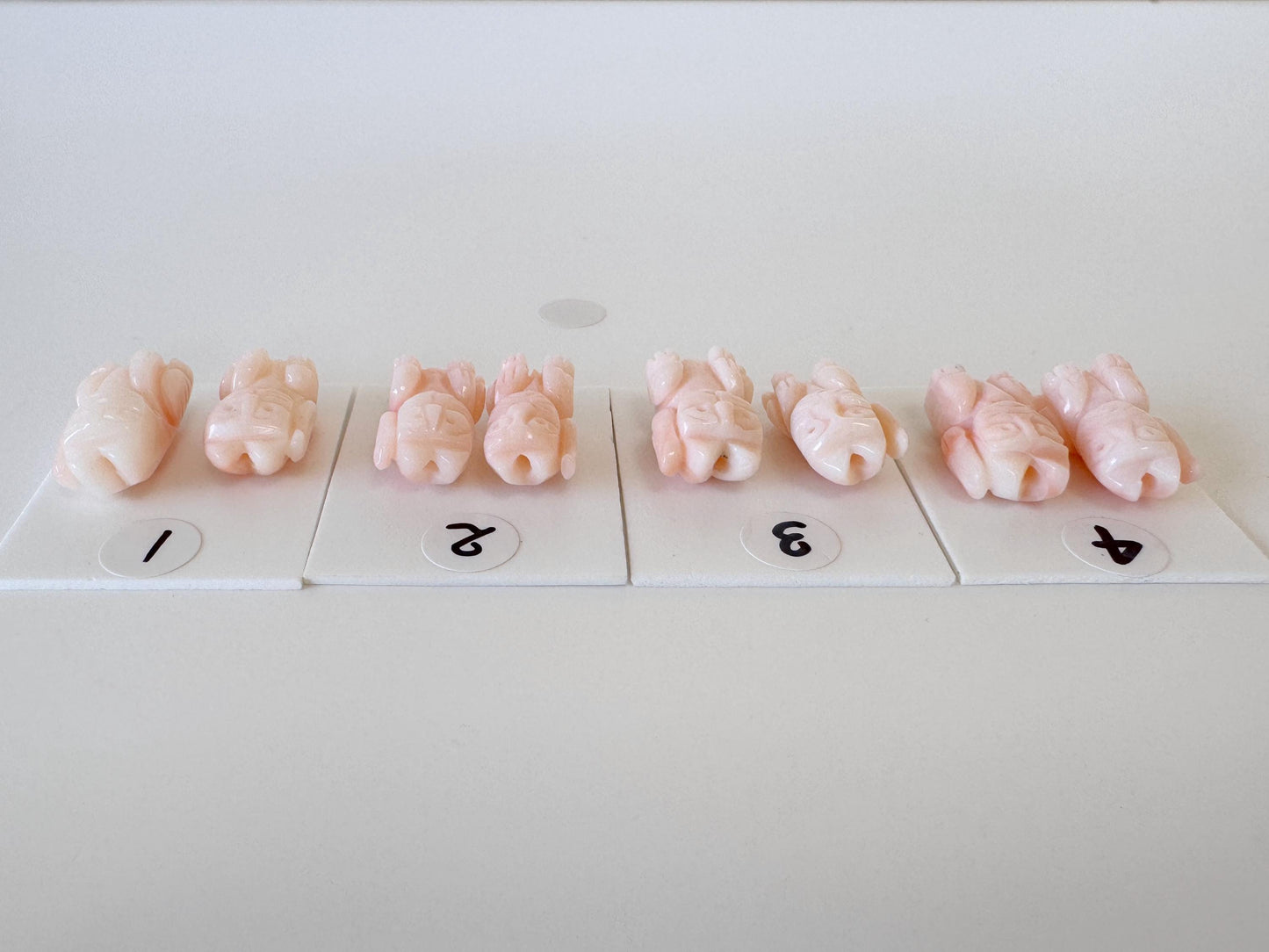 Manekineko Coral Cat Pink Deep Sea Coral Carving – Lucky Money & Customer Charm Set