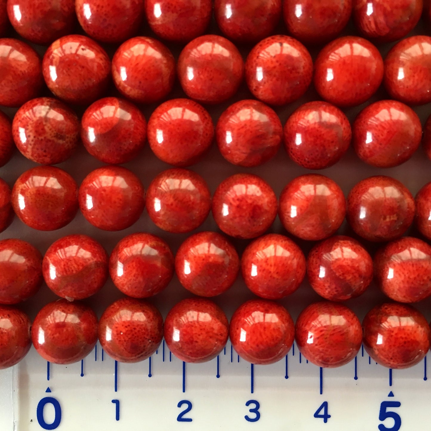 Natural sponge coral 9-9.5mm strands, Red-deep red color, 15.7inches, 40cm, Natural apple coral strands, Wholesale, Price per strand