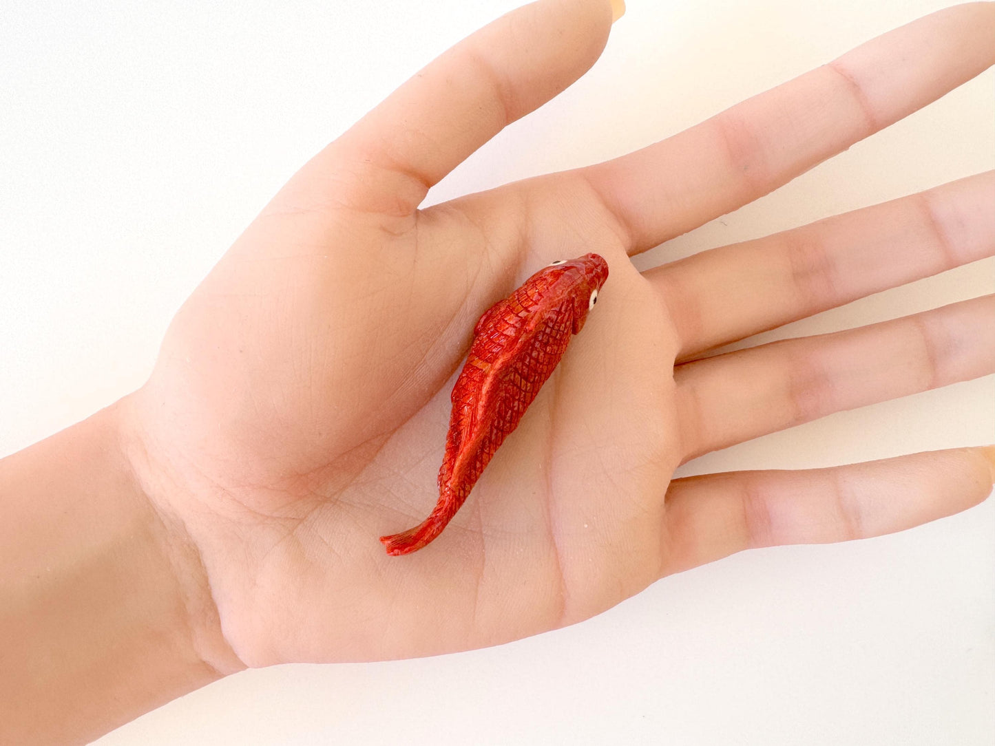 Sponge Coral Carp Carving: 58mm Apple Coral Fish