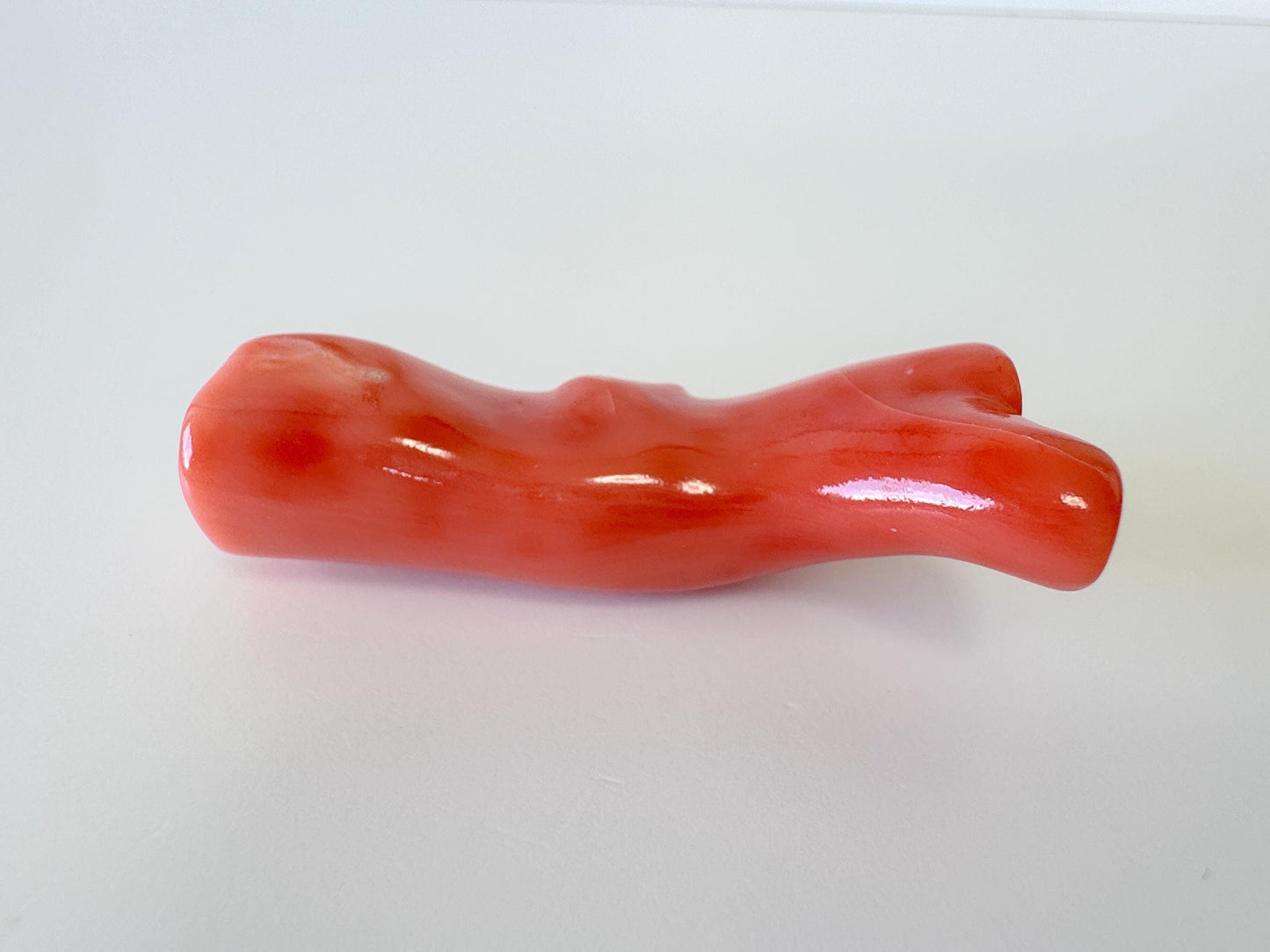 Natural Deep Sea Coral Branch Loose, 50mm, Natural Orange/Pink Color, Hole on Top, Genuine Precious Coral, For Jewelry Making