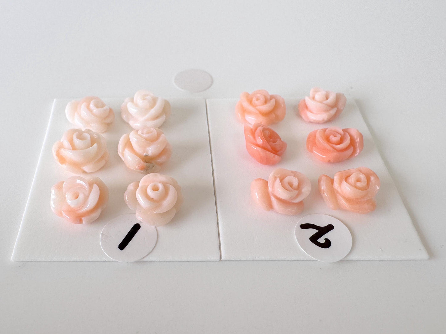 Pink Coral Rose Carvings Set: Deep Sea Jewelry Making (6pcs, 6.2-8.3mm), Value priced for reason