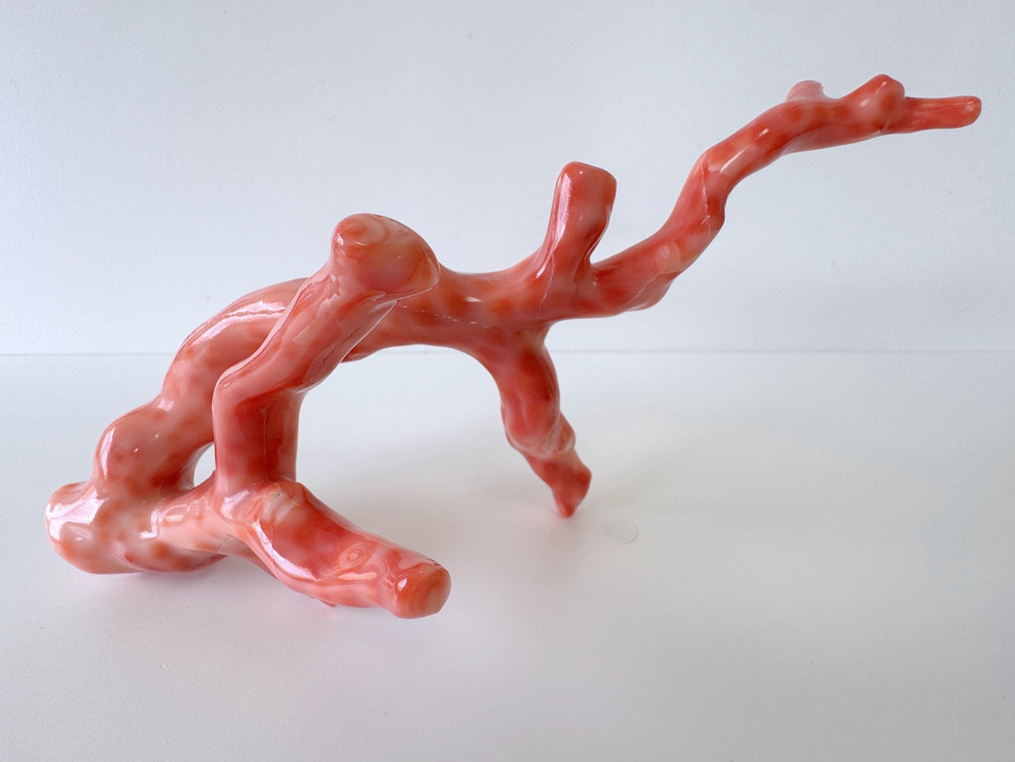 17.5ｘ7cm Natural Deep Sea Coral Branch Loose, Genuine Natural Color Orange/Pink Color Coral Branch, No Drilled Hole, For Display