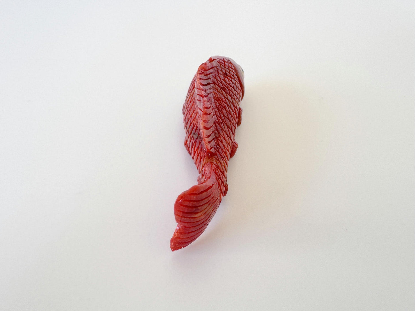 Sponge Coral Carp Carving: 58mm Apple Coral Fish
