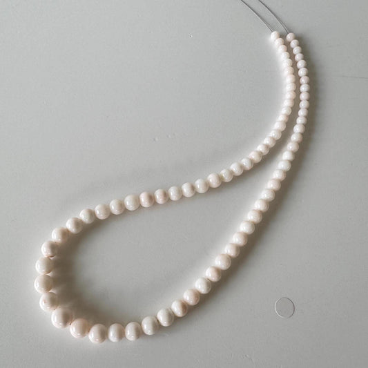 Natural Deep sea, Midway coral, White Color round beads strand 4.2-8.1mm, 15.7inches, 40cm, natural color coral