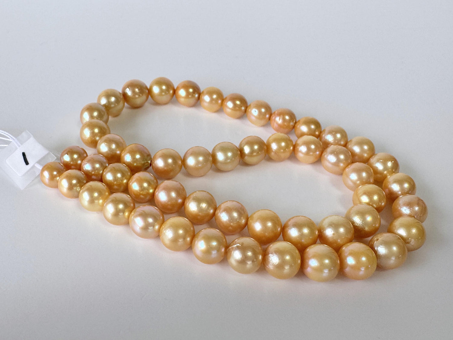 Japanese Akoya Golden Pearl Beads: Approx. 6-9mm Semi-Baroque, Color Treated | Full Strand 42cm, Saltwater Cultured Pearls