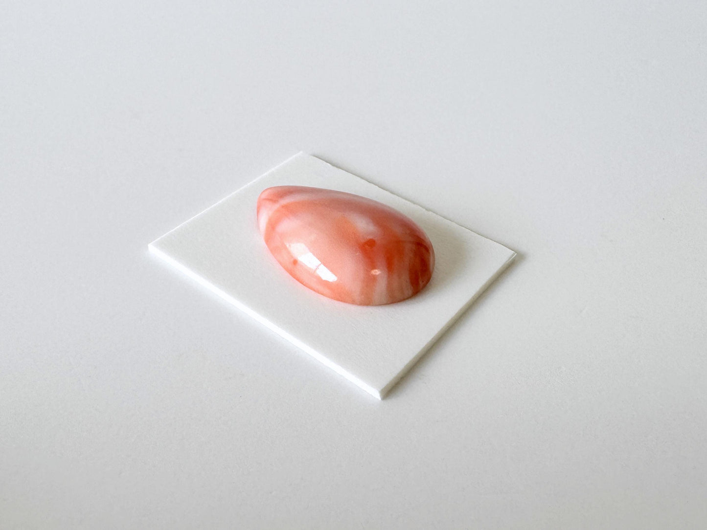 Deep Sea Coral Teardrop Cabochon: Natural Pink, Drilled Hole | Loose Gemstone, Jewelry Making, 21.3x14.7mm