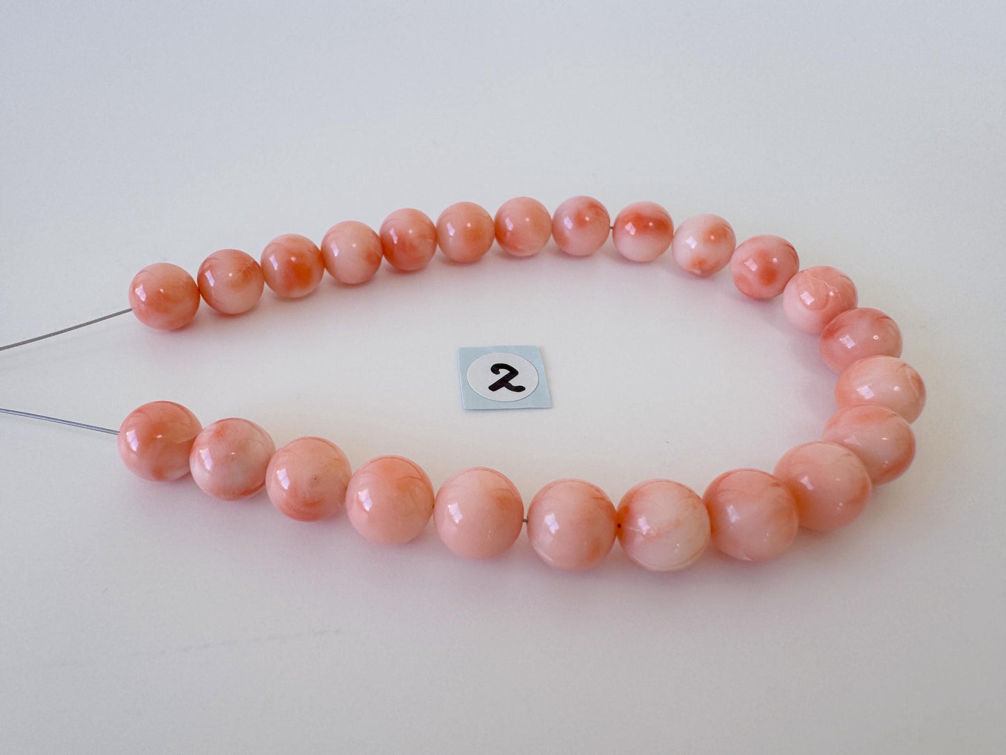 Natural Coral Strand - Pink Orange Deep Sea Coral Round Beads 7.6-8mm 18cm for Jewelry