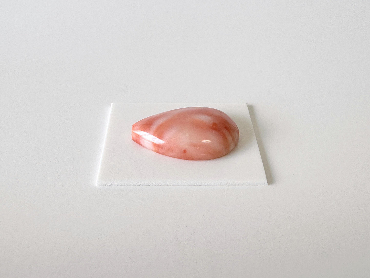 Deep Sea Coral Teardrop Cabochon: Natural Pink, Drilled Hole | Loose Gemstone, Jewelry Making, 21.3x14.7mm