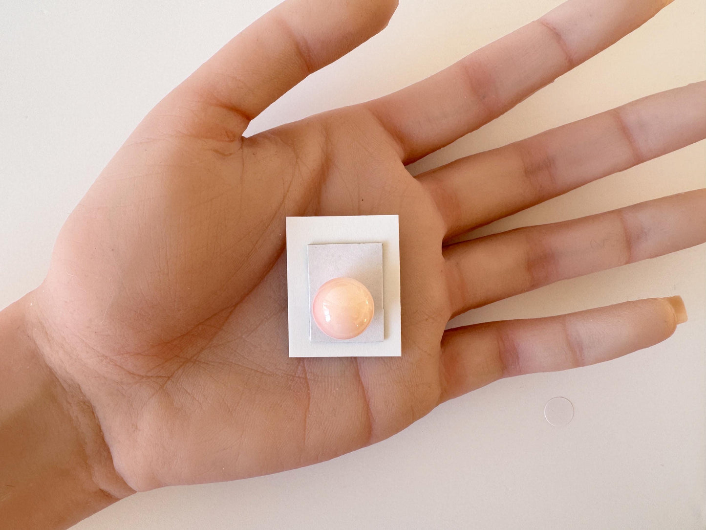 Natural Pink Coral Bead - 12.8mm Round Half Drilled Loose Gemstone for Jewelry Making