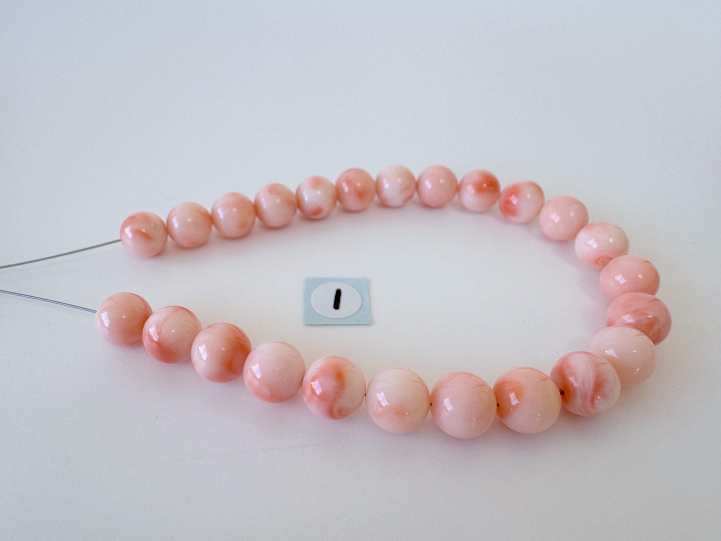 Natural Coral Strand - Pink Orange Deep Sea Coral Round Beads 7.6-8mm 18cm for Jewelry