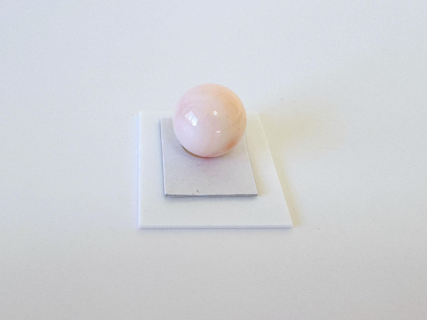 Pink Round Coral Loose Bead: Natural Miss Coral, 13mm Half-Drilled | Jewelry Making, Craft Supplies