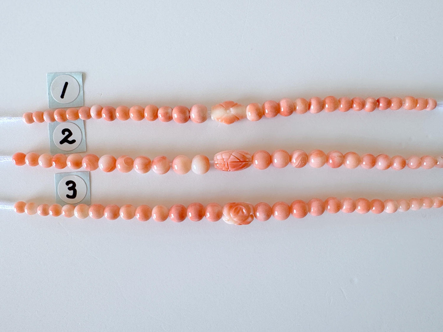 Natural Pink Coral Short Strand Beads with Carving Beads, Pink Momo & Deep Sea Coral Beads, 11-12cm, Genuine Natural Color Coral Parts