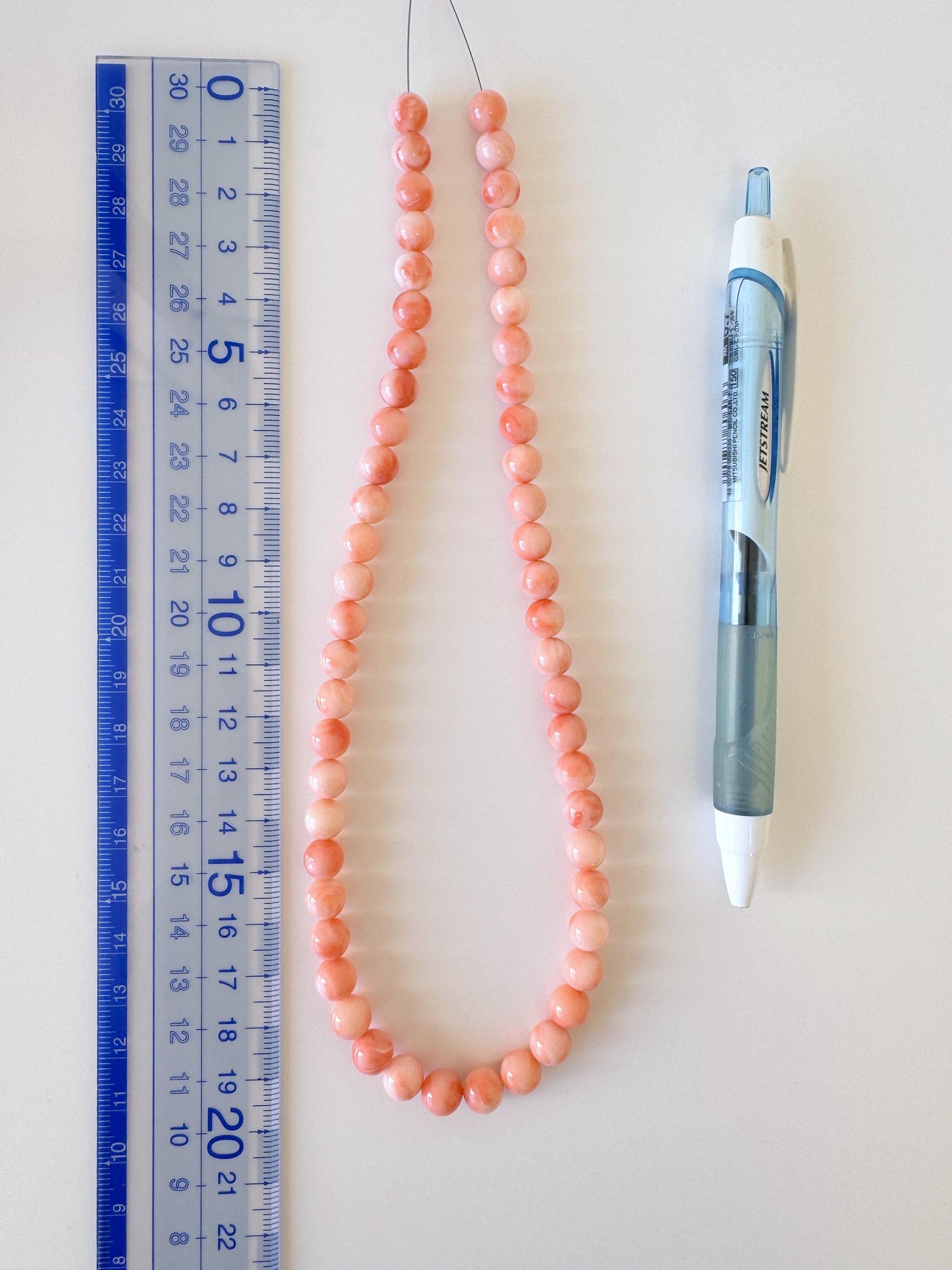 Natural Coral Beads | Genuine Deep Sea Coral 7.5-7.9mm Round Strand for Handmade Jewelry Making, 15.9in
