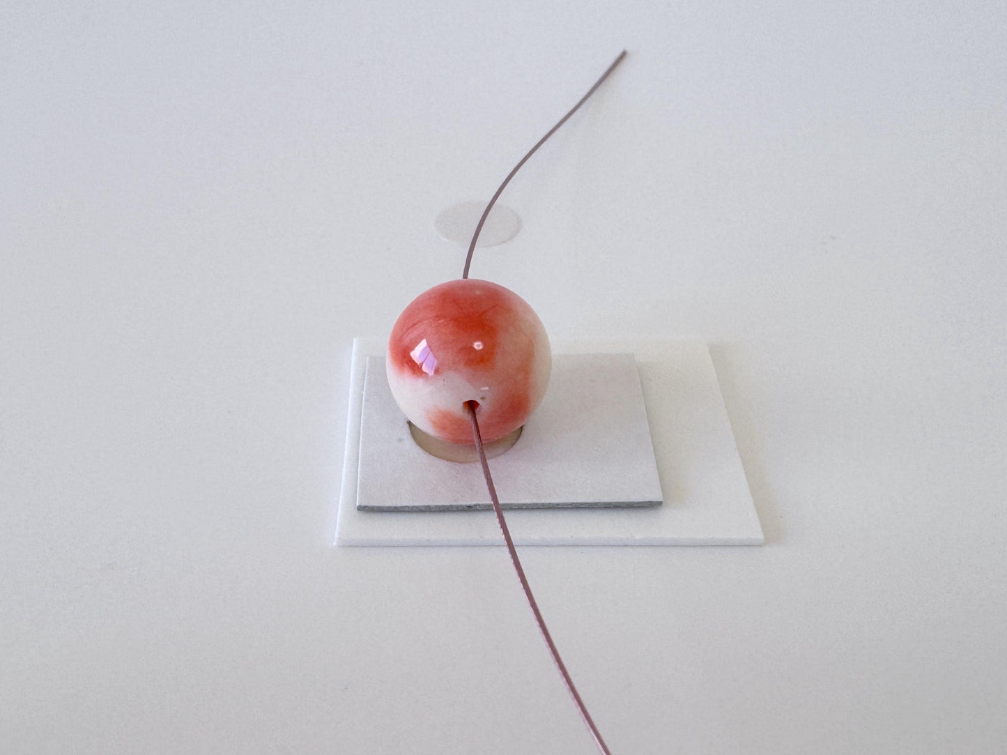 Natural Momo Coral Bead - 11.2mm Orange White Coral, Full Hole Drilled Round Gemstone